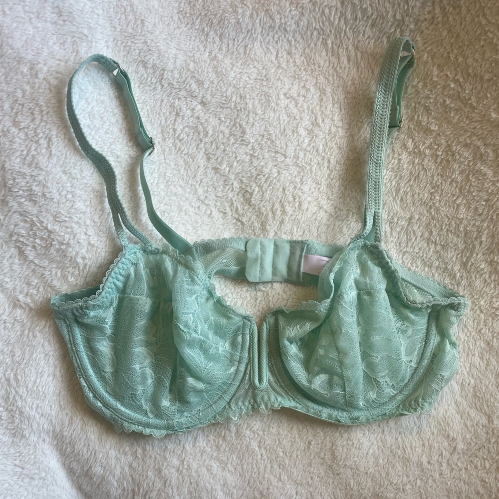 Light Mint Lace Auden Bra - 36C